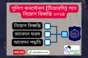 Read more about the article পুলিশ কনস্টেবল (টিআরসি) পদে নিয়োগ বিজ্ঞপ্তি ২০২৪ । Police Constable (TRC) Job Circular 2024