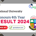 NU Honours 4th Year Result 2024 with CGPA